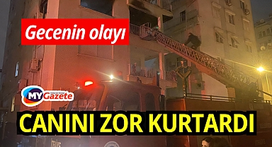Daireyi alevler sardı, ev sahibini komşular kurtardı