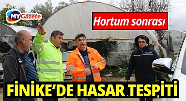 Finike'de hortumdan zarar gören seralarda hasar tespiti başladı