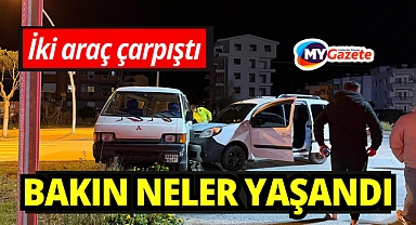  iki kamyonet çarpıştı: 1 yaralı
