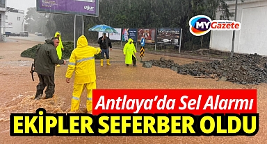 Kemer'de su baskınlarıyla mücadele