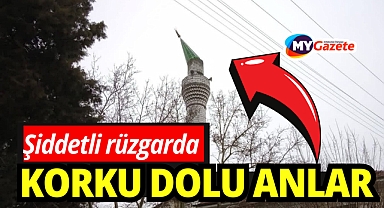 Şiddetli rüzgar korku dolu anlar yaşandı