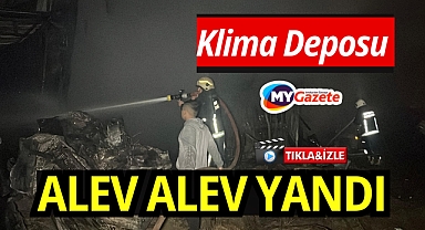 Yangın Korkuttu: Klima Deposu Küle Döndü