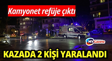 Antalya'da kamyonet refüje çıktı: 2 yaralı