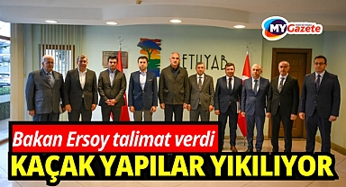 Bakan Ersoy talimat verdi: Acısu’daki kaçak yapılar yıkılıyor