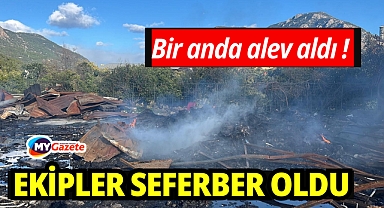 Deponun yanında  yangın çıktı: Alevler her yeri sardı!
