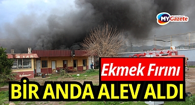 Ekmek fırını olarak kullanılan yapı küle döndü