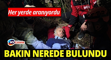 Kayıp olarak aranan yaşlı adam, 12 saat sonra bulundu