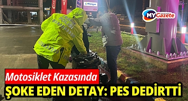 Kazada motosiklet devrildi: Yaralanan sürücü 4.00 promil alkollü çıktı