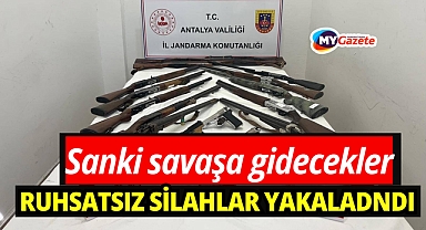Kepez’de ruhsatsız 21 silah ele geçirildi