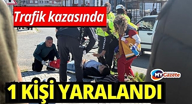 Otomobil ile motosiklet çarpıştı: 1 yaralı