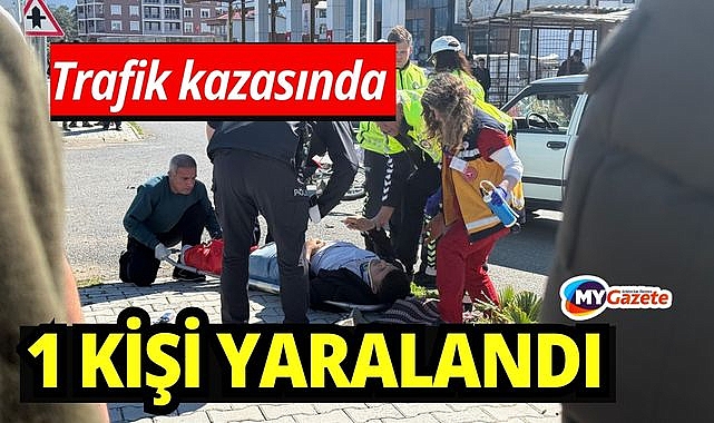 Otomobil ile motosiklet çarpıştı: 1 yaralı