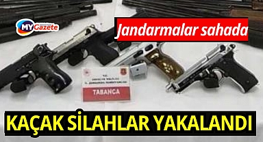 Ruhsatsız 15 silah ele geçirildi
