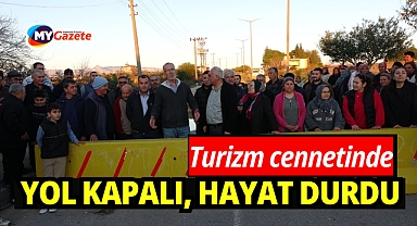 Turizm merkezinde yol krizi: Ambulans bile giremiyor