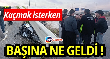 Uygulama var zannetti: Ters istikametten kaçarken kaza yaptı