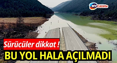 Yağmur ve sel sularının kapattığı yol henüz açılmadı