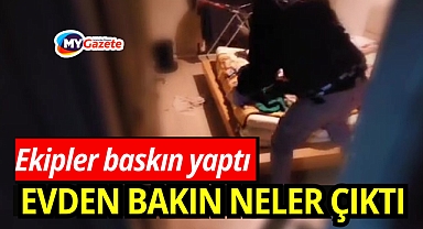 Yapılan operasyonda evde çok sayıda silah ele geçirildi