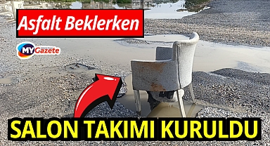 Yol değil oturma odası! Çukura koltuklu önlem