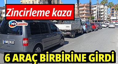 6 aracın karıştığı zincirleme kaza ucuz atlatıldı