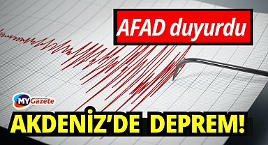 Akdeniz’de 4.8 büyüklüğünde deprem!