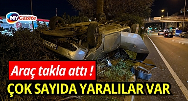Antalya'da otomobil takla attı, çok sayıda yaralılar var!