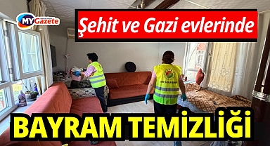 Antalya'da şehit ve gazi evlerinde bayram temizliği