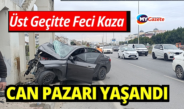Antalya'da üst geçit altında feci kaza: 1 kişi ağır yaralı