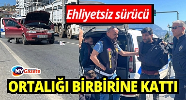 Ehliyetsiz sürücü ortalığı birbirine kattı: Rekor ceza yedi!