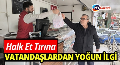 Halk Et Mobil Satış Tırı'na ilçelerde yoğun ilgi