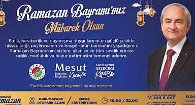 Kepez Belediyesi Ramazan Bayramı kutlama banneri 