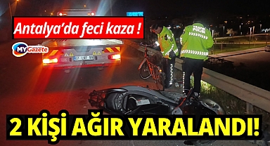 Motosiklet ile bisiklet çarpıştı: 2 ağır yaralı