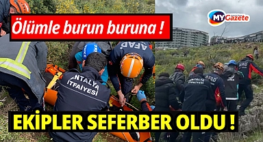 Ölümle burun buruna: Kayalıklardan düşen kadın kurtarıldı