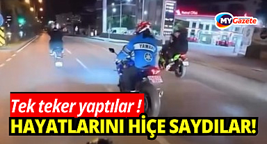 Tek teker kazasında faciadan dönüldü