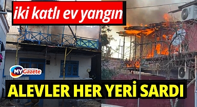  Yaşlı çiftin evi alevlere teslim oldu