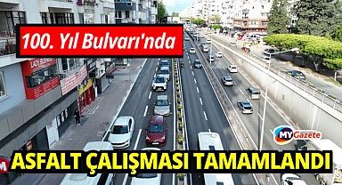 100. Yıl Bulvarı'nda 5. etap asfalt çalışması tamamlandı