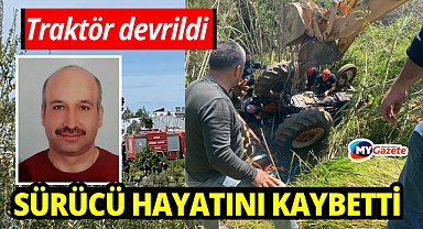 Aksu'da traktör dereye devrildi sürücü hayatını kaybetti