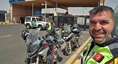 Alanya’dan kutsal topraklara motosikletle 7 bin kilometrelik yolculuk