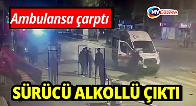 Ambulansa çarpan aracın sürücüsü alkollü çıktı: 2 yaralı