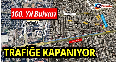 Antalya 100. Yıl Bulvarı trafiğe kapanıyor