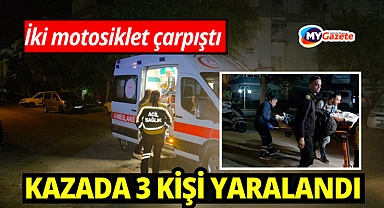 Antalya'da iki motosiklet çarpıştı: 3 yaralı