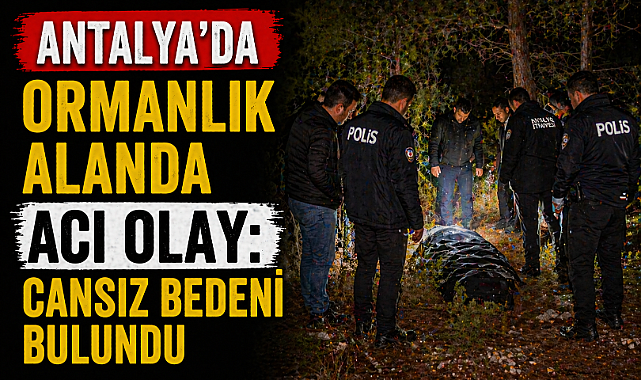 Antalya'da ormanlık alanda acı olay: Cansız bedeni bulundu