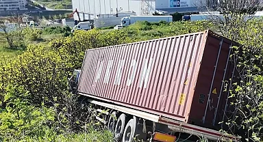 Beylikdüzü'nde tır kazasında faciadan dönüldü