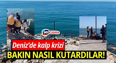 Deniz'in ortasında kalp krizi geçirdi: Ekipler bakın nasıl kurtardı!