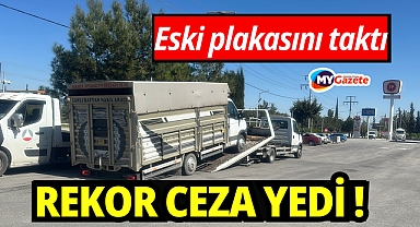 Eski plakasını kamyonetine taktı, 140 bin lira cezadan kaçamadı