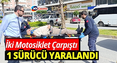 İki motosiklet çarpıştı: Kazada 1 kişi yaralandı