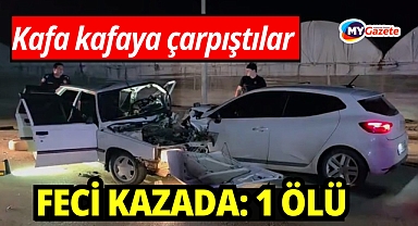 İki otomobilin kafa kafaya çarpıştı: 1 ölü