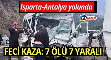 Isparta-Antalya karayolunda feci kaza: 7 ölü
