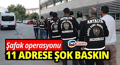 Kepez'de şafak operasyonu: 11 adrese eş zamanlı baskın