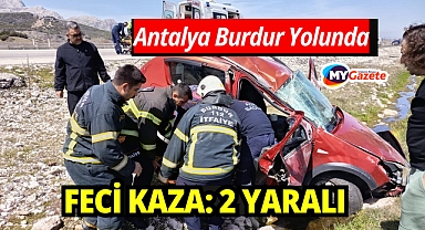 Kontrolden çıkan otomobil şarampole savruldu: 2 yaralı