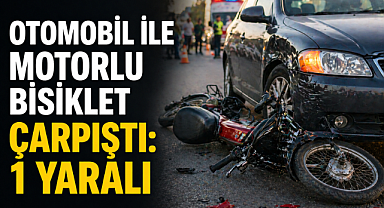 Manavgat'ta otomobil ile motorlu bisiklet çarpıştı: 1 yaralı