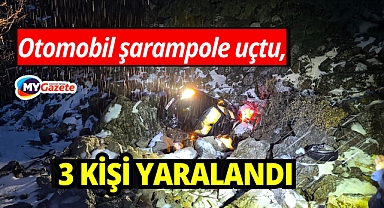Otomobil şarampole yuvarlandı: 3 yaralı